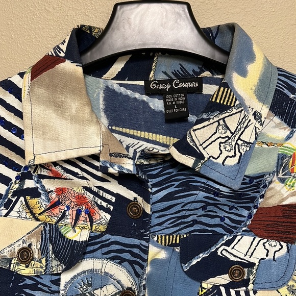 Gaudy Couture Button Front Jacket - Nautical - Picture 2 of 9